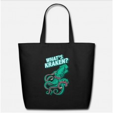 Cute Octopus Black Eco-Friendly Tote Bag